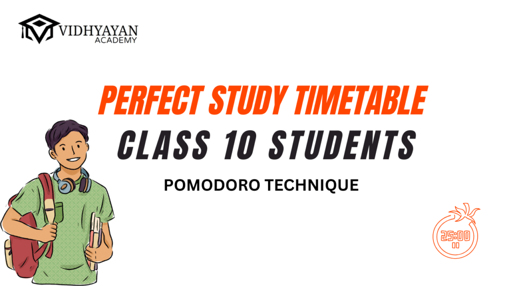 Study Timetable for Class 10 Students